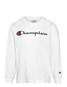 Ls Shirt Sport T-shirts Long-sleeved T-Skjorte White Champion