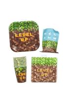 Pixel Level Up Party Pack Home Kids Decor Party Supplies Multi/pattern...