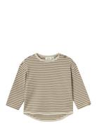 Nmmgeo Alk Ls Rlx Top Lil Sets Sets With Long-sleeved T-shirt Cream Li...