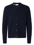 Slhcody Ls Knit Relaxed Cardigan Tops Knitwear Cardigans Navy Selected...