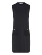 Viscose-Blend Knitted Dress, Doxina Knælang Kjole Black Ivo Nikkolo