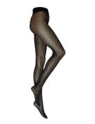 Ina Pointelle Tights Lingerie Pantyhose Black Swedish Stockings