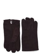 Suede Gloves Accessories Gloves Finger Gloves Brown Portia 1924