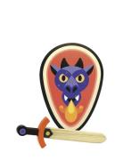Dragon Shield And Sword Toys Role Play Toy Tools Multi/patterned Vilac