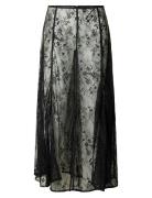 Slfdaphne Mw Midi Lace Skirt Skirts Maxi Skirts Black Selected Femme