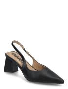 Biamaralyn Slingback Smooth Faux Leather Shoes Sling Backs Heeled Slin...