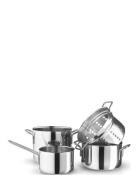 Stainless Steel Grydesæt 4 Stk. Home Kitchen Pots & Pans Casserole Dis...