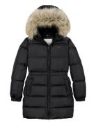 Long Waisted Down Jacket Foret Jakke Black Tommy Hilfiger