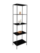 Rasa - Shelf, 5 Shelves, Black, Black Frame 51X36X170 Cm Home Furnitur...