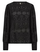 Sc-Nadina Tops Blouses Long-sleeved Black Soyaconcept