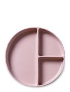 Mingo Divided Silic Plate Home Meal Time Plates & Bowls Plates Pink Nu...