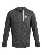 Ua Rival Terry Lc Fz Tops Sweatshirts & Hoodies Hoodies Grey Under Arm...