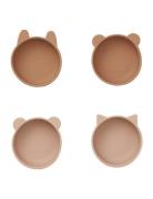 Iggy Silic Bowls 4-Pack Home Meal Time Plates & Bowls Bowls Pink Liewo...