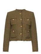 Tweed Jacket With Pockets Blazers BouclÉ Blazers Khaki Green Mango