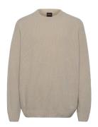 Amarson Tops Knitwear Round Necks Beige BOSS