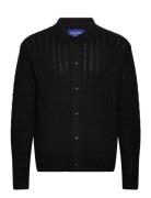 Jorwinter Knit Cable Polo Styd Aw24 Tops Knitwear Cardigans Black Jack...