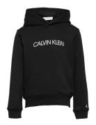 Institutional Logo Hoodie Tops Sweatshirts & Hoodies Hoodies Black Cal...