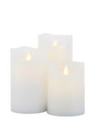 Sara Exclusive 3 Pcs Set Home Decoration Candles Led Candles White Sir...