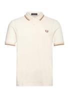 Twin Tipped Fp Shirt Tops Polos Short-sleeved Cream Fred Perry