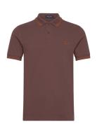 Twin Tipped Fp Shirt Tops Polos Short-sleeved Brown Fred Perry