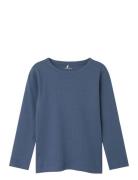 Nmmnoe Ls Slim Top Tops T-shirts Long-sleeved T-Skjorte Blue Name It