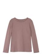 Nmfnigella Ls Slim Top Tops T-shirts Long-sleeved T-Skjorte Purple Nam...