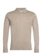 Liquid Touch Slim Ls Polo Tops Polos Long-sleeved Beige Calvin Klein