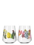 Sommertau Vattenglas 2-P Home Tableware Glass Drinking Glass Multi/pat...