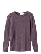 Nmfohusa Ls Top Tops T-shirts Long-sleeved T-Skjorte Purple Name It