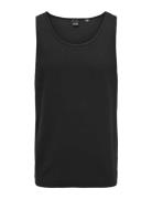 Onsles Classique Rib Tank Top Tops T-shirts Sleeveless Black ONLY & SO...