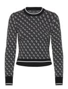 Lise 4G Cn Ls Swtr Tops Knitwear Jumpers Black GUESS Jeans