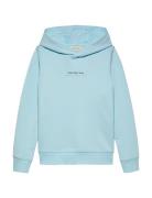 Shifted Backprint Reg. Hoodie Tops Sweatshirts & Hoodies Hoodies Blue ...