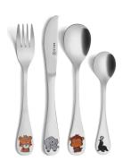 Children Cutlery Set, Jungle Animals 4-P Home Meal Time Cutlery Multi/...