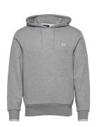 Tipped Hooded Sweatsh Tops Sweatshirts & Hoodies Hoodies Grey Fred Per...