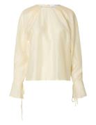 Slfiris Ls O-Neck Top Tops Blouses Long-sleeved Cream Selected Femme