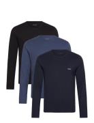 Lsshirtrn 3P Classic Tops T-Langærmet Skjorte Navy BOSS