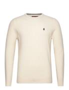 Mcs O-Neck Knit Georgetown Men Tops Knitwear Round Necks Cream MCS