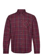 Atlas Reg Fl Mcs M Shirt Tops Shirts Casual Burgundy MCS