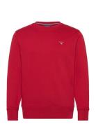 Reg Emb Original Shield C-Neck Tops T-Langærmet Skjorte Red GANT