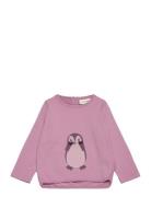 Sweatshirt Ls Tops Sweatshirts & Hoodies Sweatshirts Pink Minymo