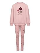 2 Piece Set Sets Sets With Long-sleeved T-shirt Pink Minymo