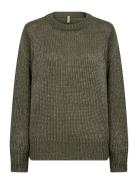 Sc-Nalikka Pullover Striktrøje Khaki Green Soyaconcept