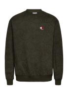 Clyde Aop Sweatshirt Tops Sweatshirts & Hoodies Sweatshirts Green Les ...