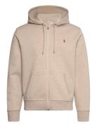 Double-Knit Full-Zip Hoodie Tops Sweatshirts & Hoodies Hoodies Beige P...