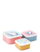 Set Of 3 Lunch Box S/M/L Home Meal Time Lunch Boxes Multi/patterned Pu...