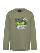 Lwtano 624 - T-Shirt L/S Tops T-shirts Long-sleeved T-Skjorte Khaki Gr...