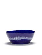 Bowl L Dark Blue-Stripes White Feast By Ottolenghi Set/4 Home Tablewar...