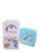 Set Of 3 Lunch Box M/L/Xl Julie Dodsworth Pink Botanical Home Meal Tim...