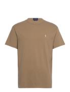 Classic Fit Jersey Crewneck T-Shirt Tops T-Kortærmet Skjorte Brown Pol...