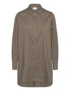 Hollia Tops Shirts Long-sleeved Khaki Green Munthe